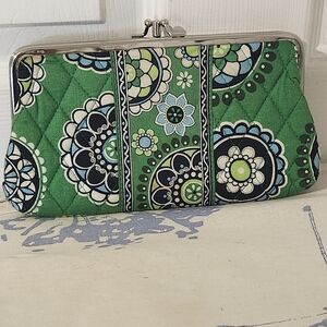 Green Floral Quilted VERA BRADLEY Clutch